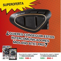 INTERCOMUNICADORES MIDLAND BTX1 PRO y suscripción papel + digital INTERCOMUNICADORES MIDLAND BTX1 PRO y suscripción papel + digital